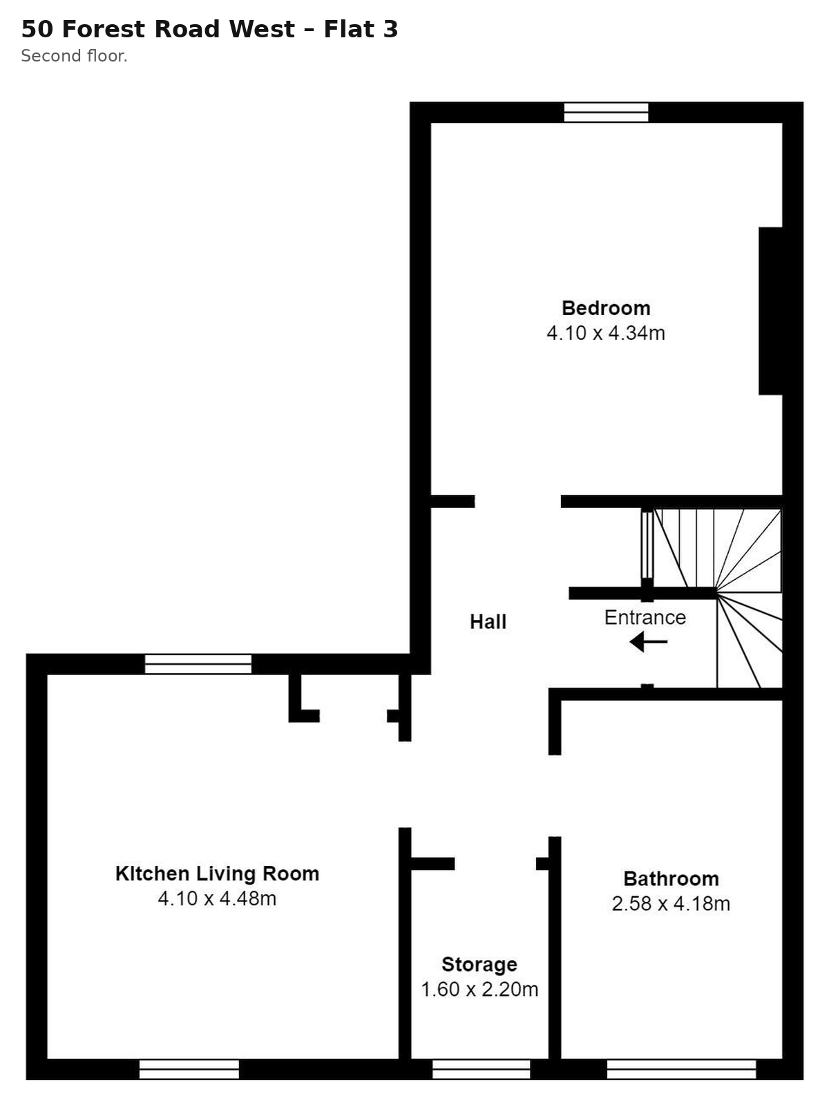 Flat 3, 50 Forest Road West, Nottingham NG7 4EQ, photo 9 of 9