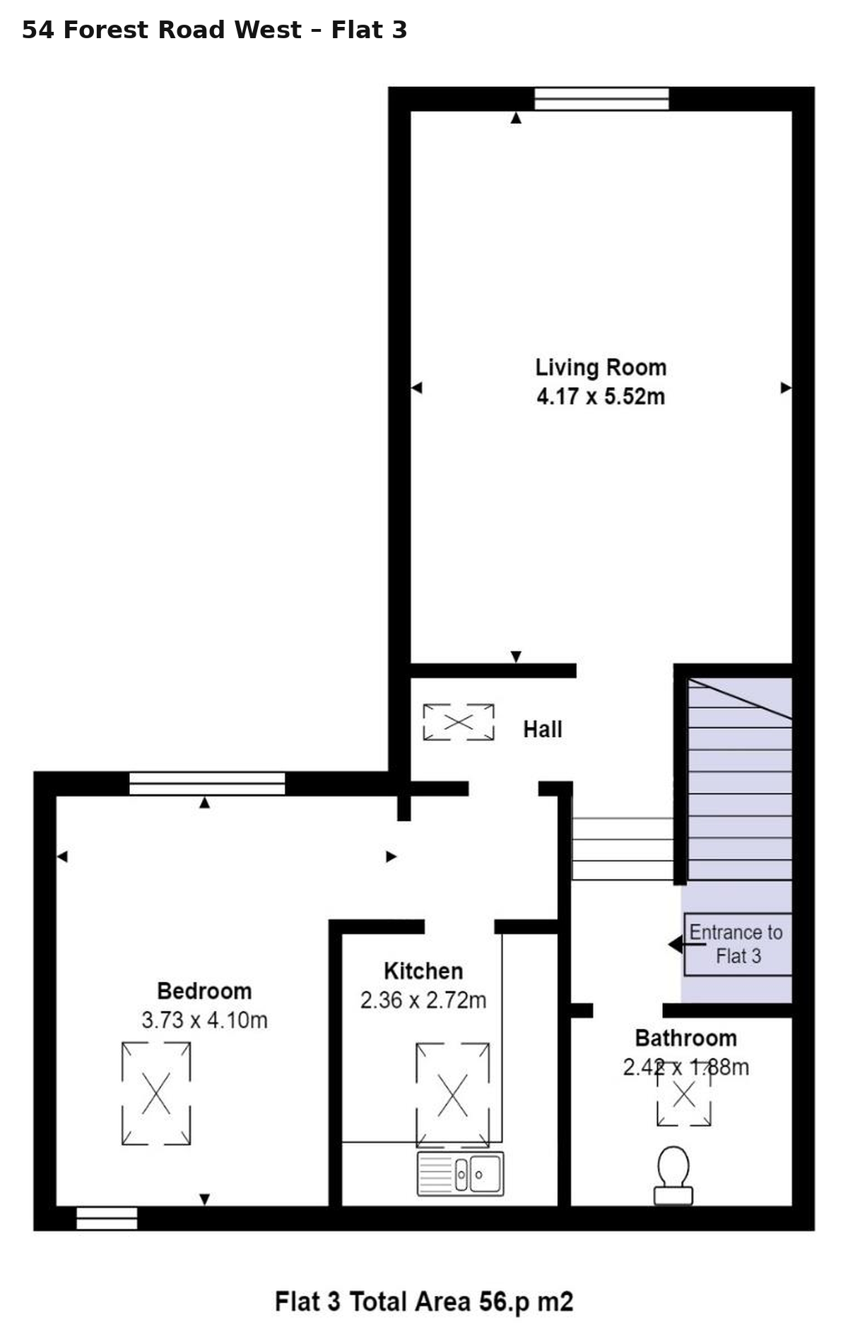 Flat 3, 54 Forest Road West, Nottingham NG7 4EQ, photo 4 of 4